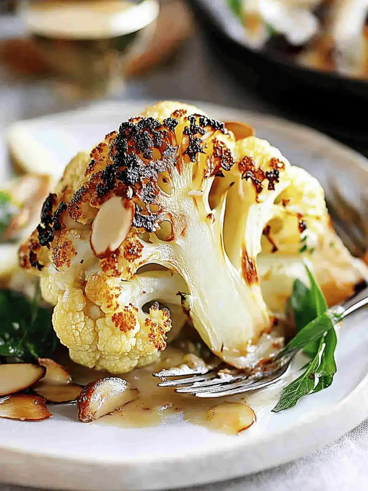 Roasted Cauliflower with Almond Sauce (Ester Restaurant)