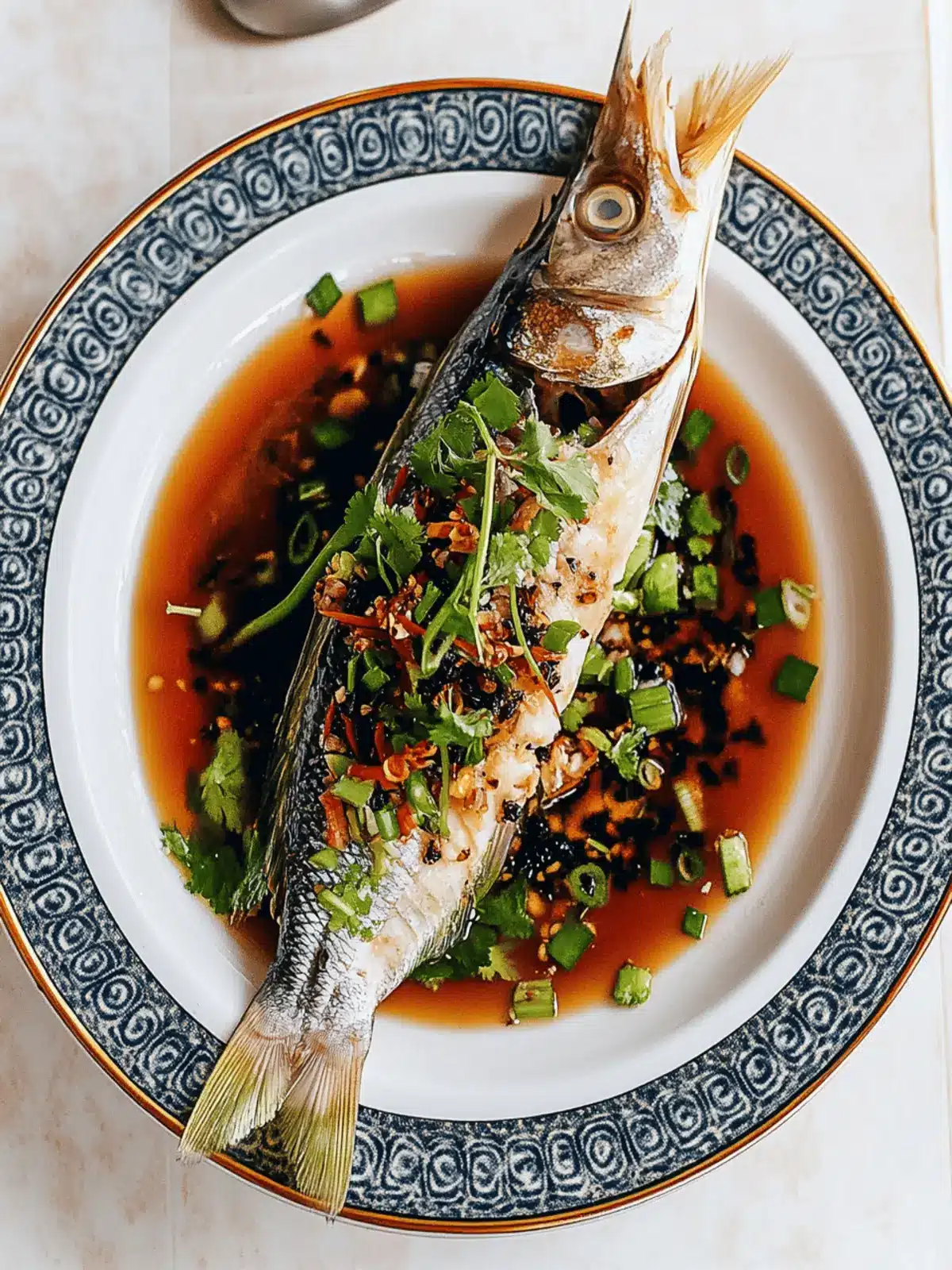 Steamed Fish with Black Bean Sauce