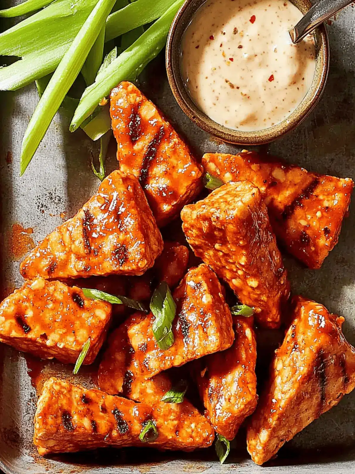 Tempeh Buffalo “Wings”