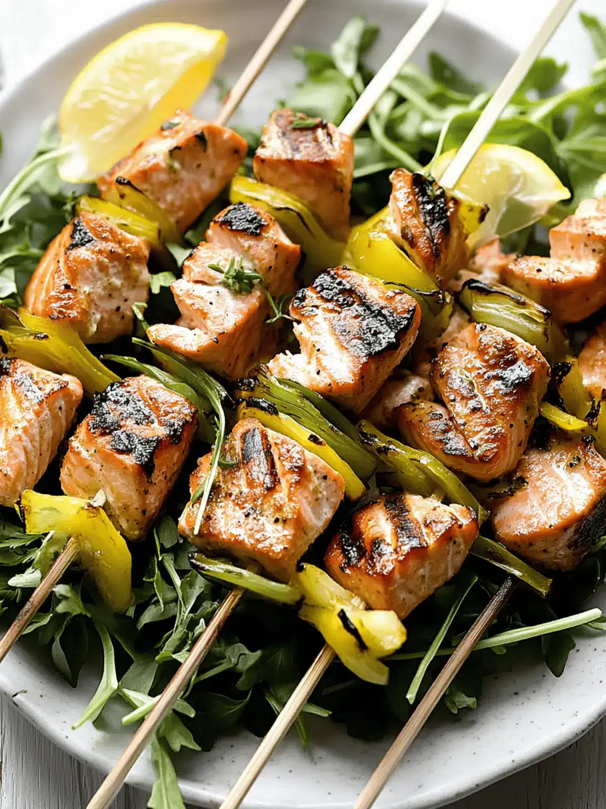Grilled Salmon Skewers