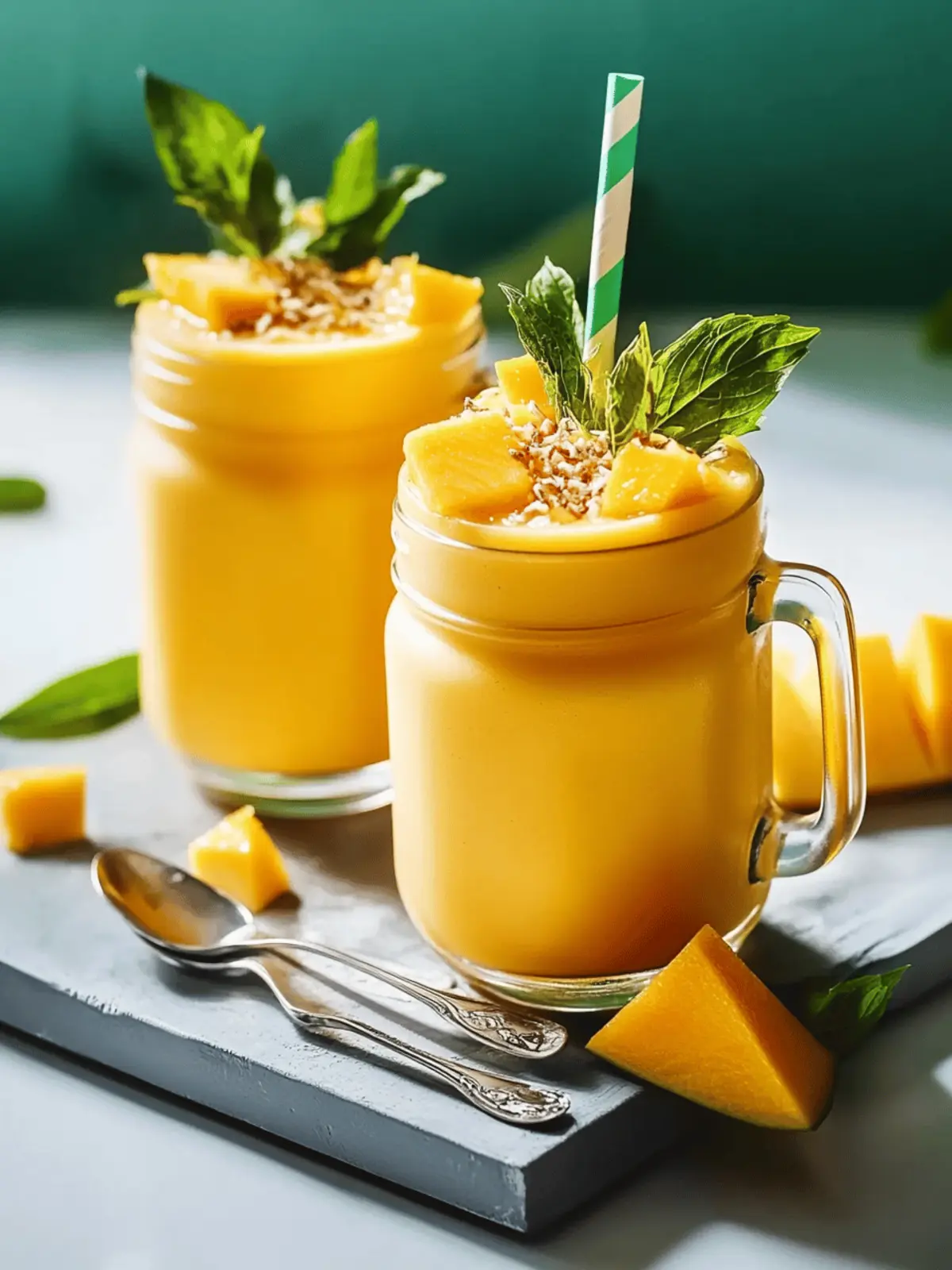 Creamy Mango Milkshake Bliss: Your Summer Cooler Awaits 2 Mango Milkshake