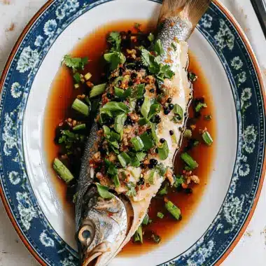 Steamed Fish with Black Bean Sauce
