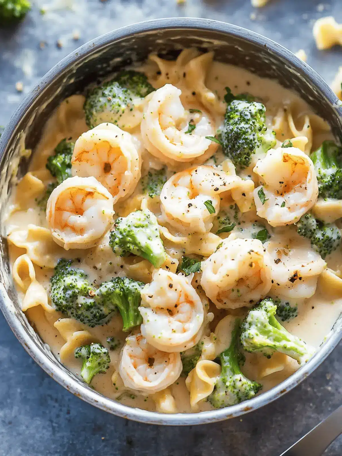 Skinny Garlic Shrimp & Broccoli Alfredo in Under 20 Minutes 3 Skinny Garlic Shrimp & Broccoli Alfredo