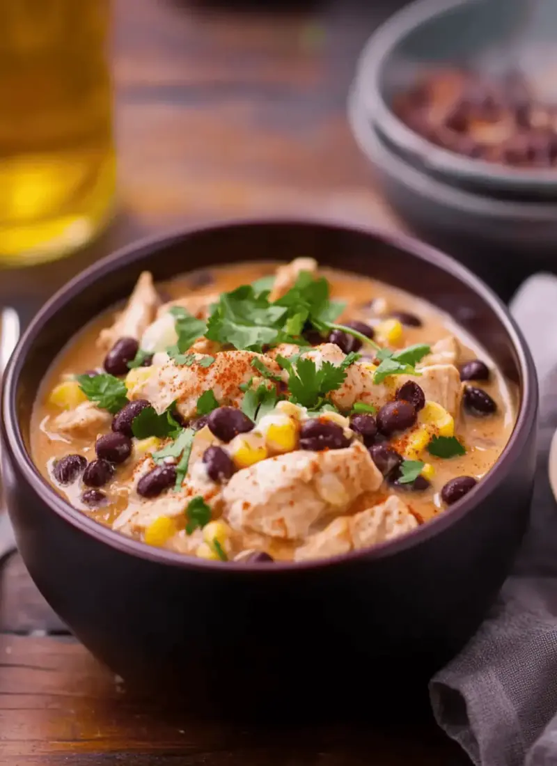 Crock-Pot Chicken With Black Beans & Cream Cheese