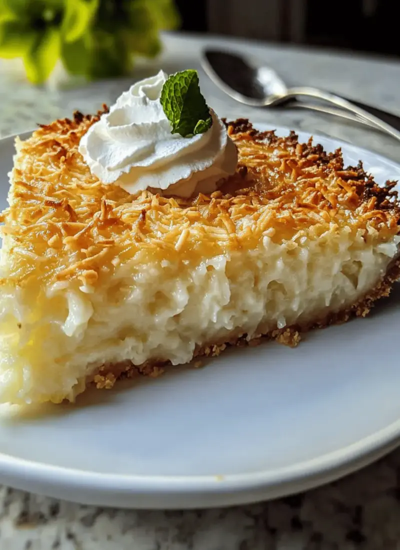 Crustless Coconut Pie