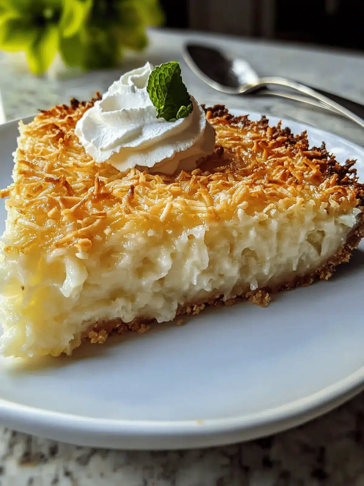 Crustless Coconut Pie