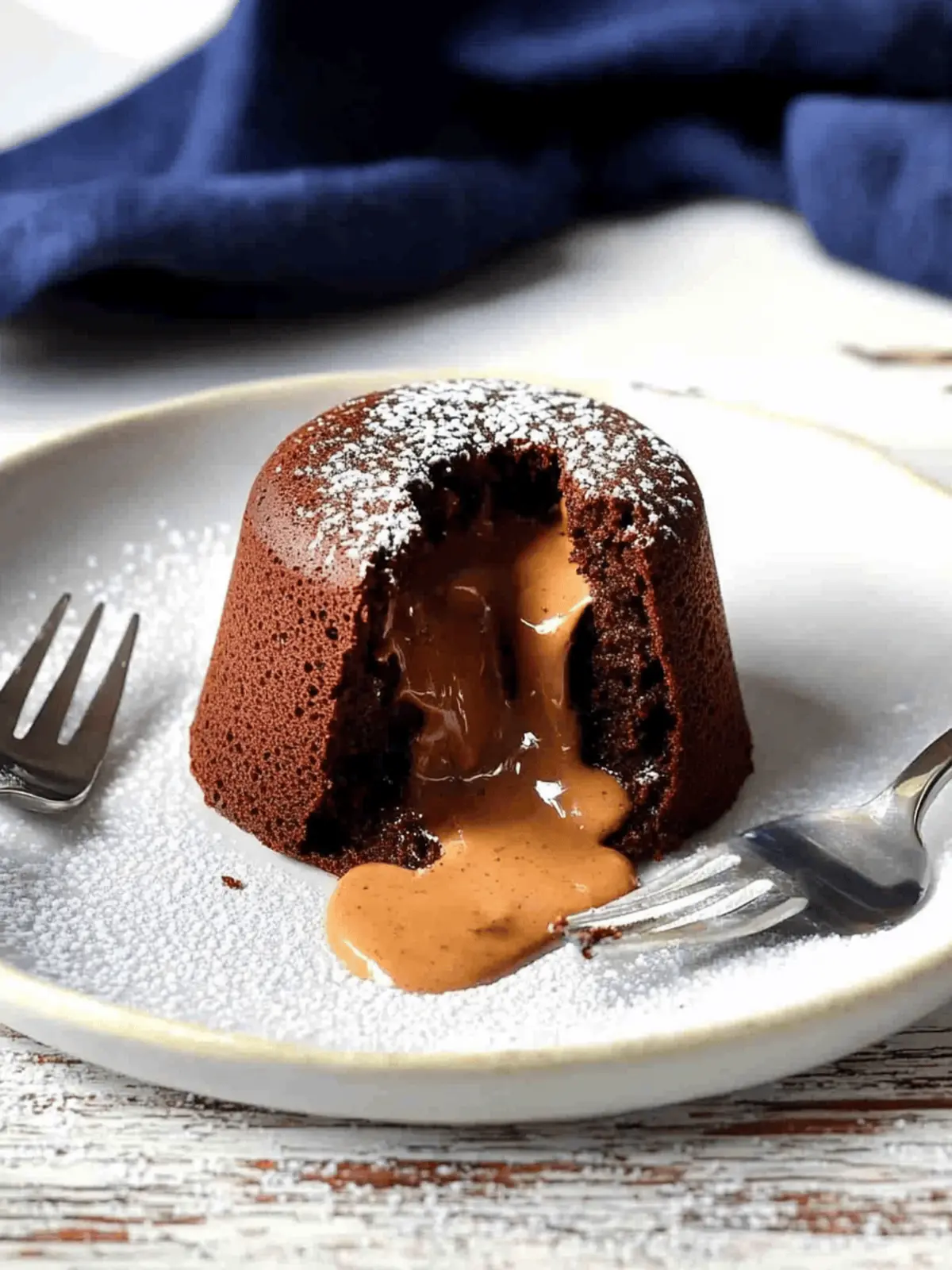 Peanut Butter Chocolate Molten Lava Cake