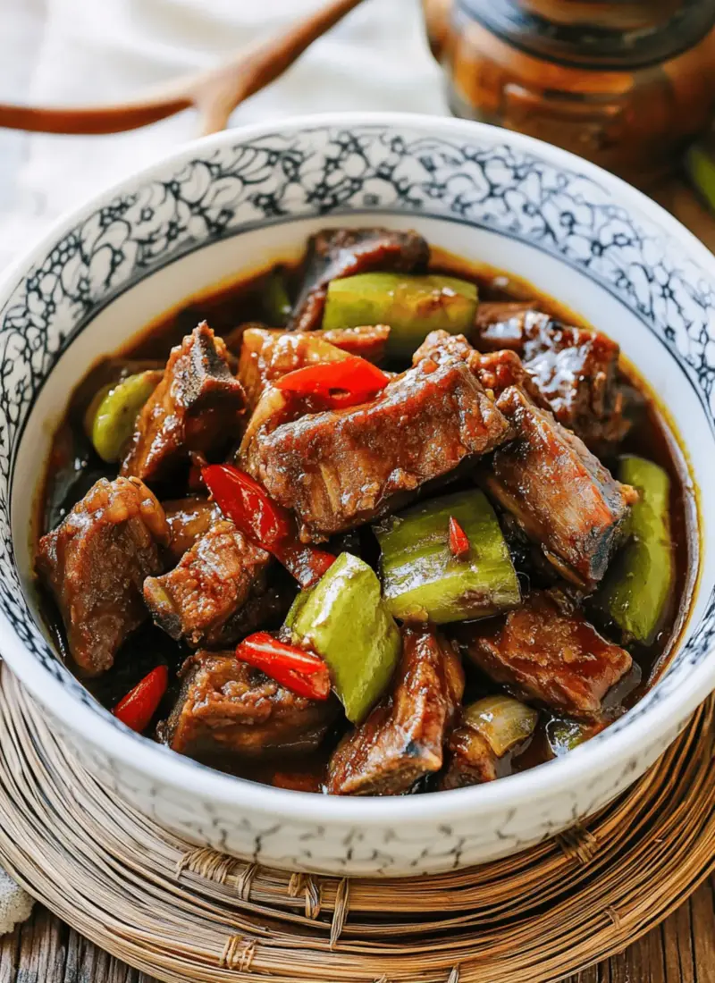 Cantonese Braised Ribs with Bitter Melon