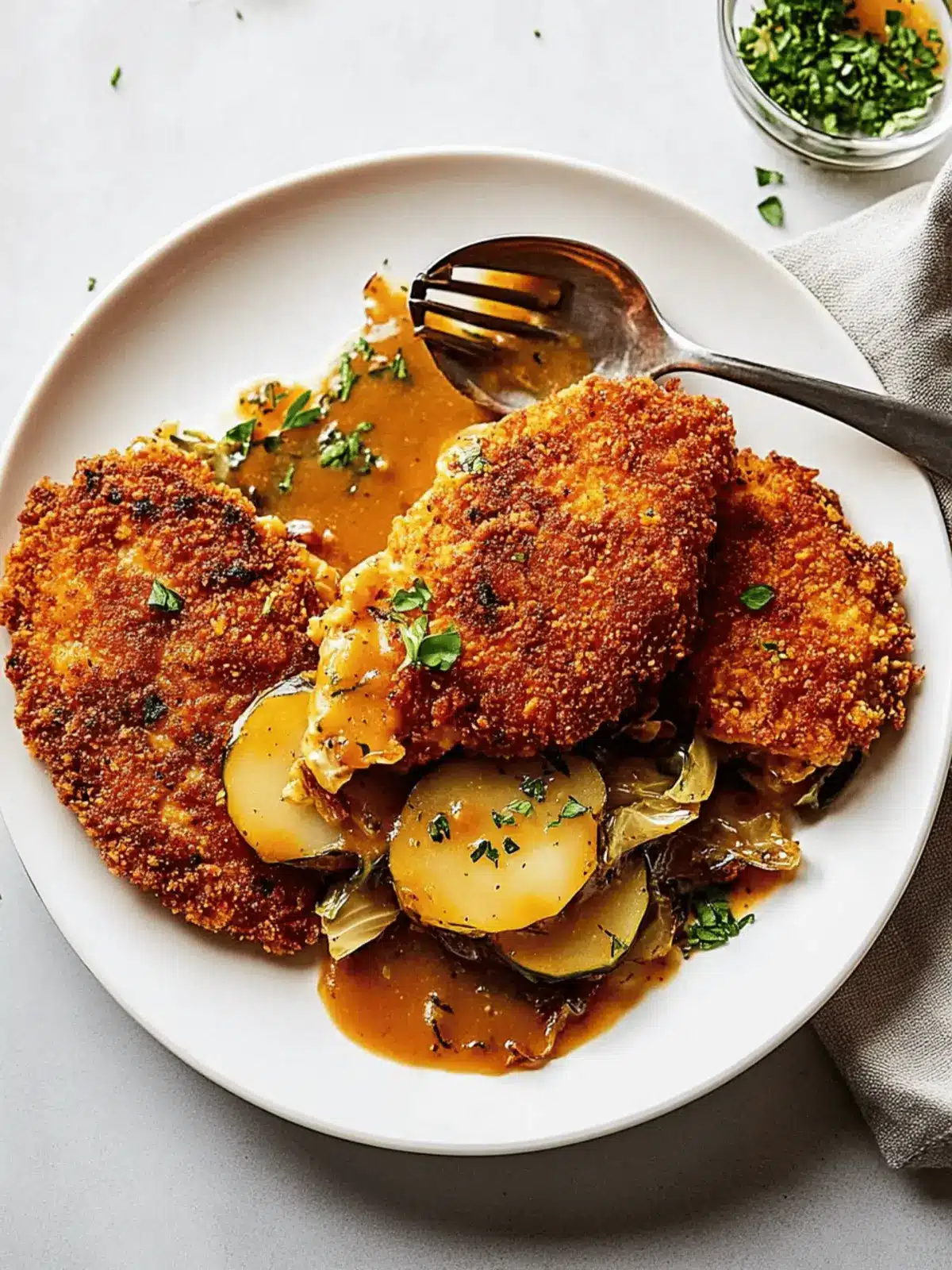 Crispy Cabbage Schnitzel with Flavor-Packed Mushroom Gravy 4 Cabbage Schnitzel