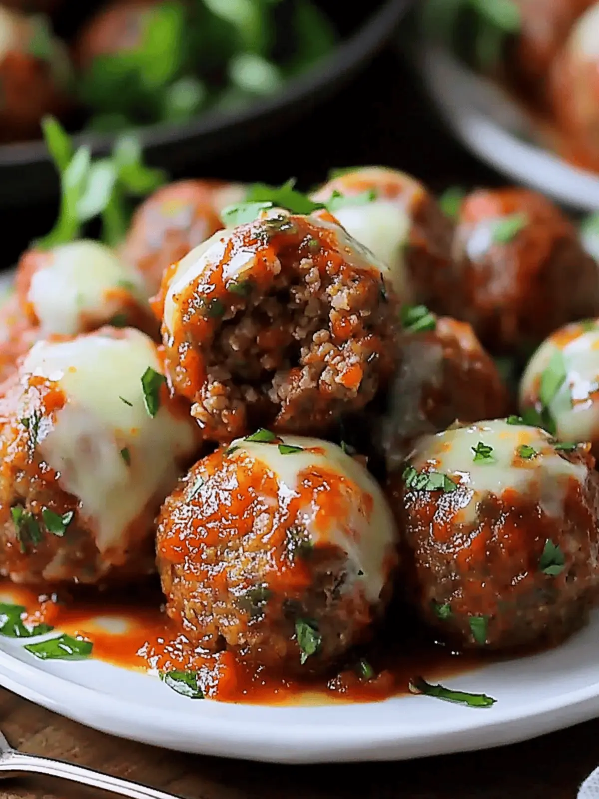 Mozzarella Stuffed Meatballs