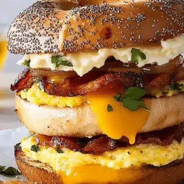 Bee Sting Bagel Breakfast Sandwich