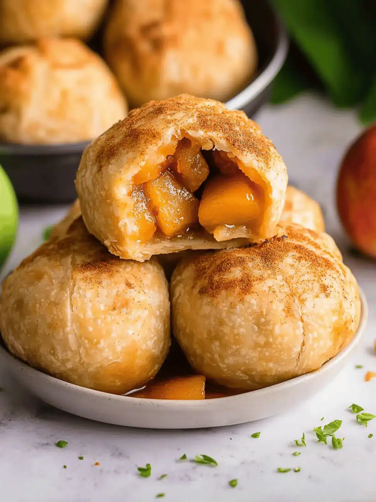 Air Fryer Apricot Apple Dumplings