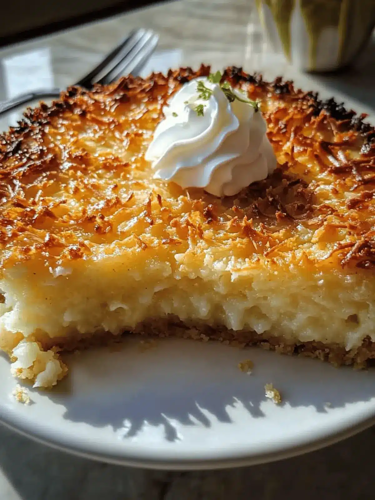 Crustless Coconut Pie