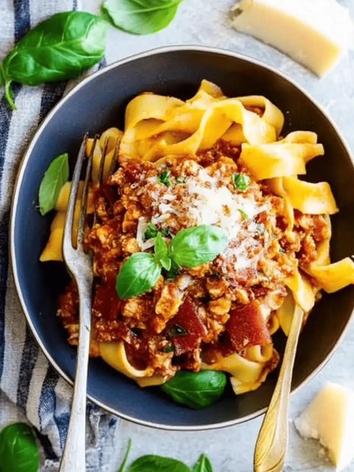 Chicken Bolognese with bacon