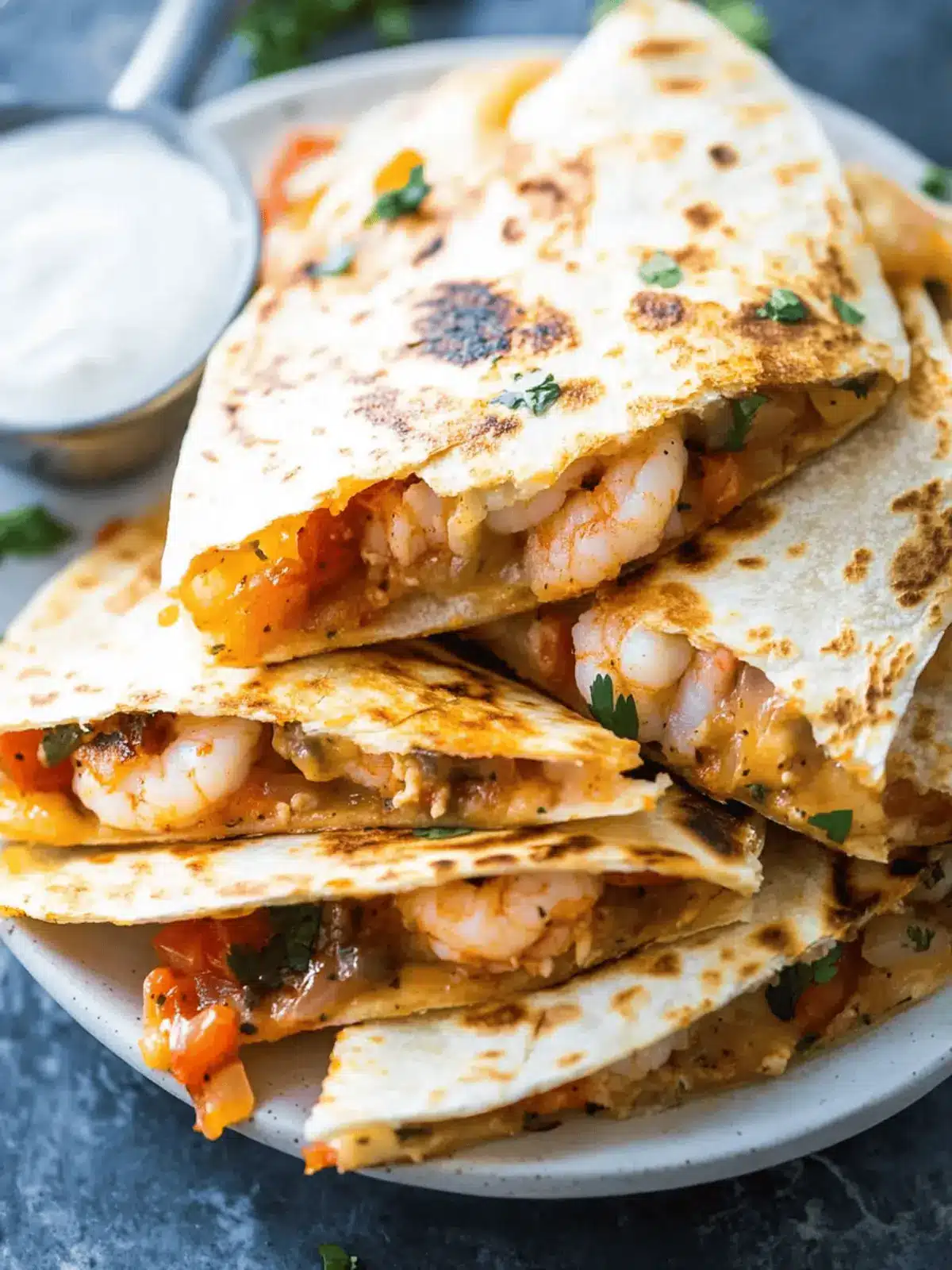 The Best Shrimp Quesadillas