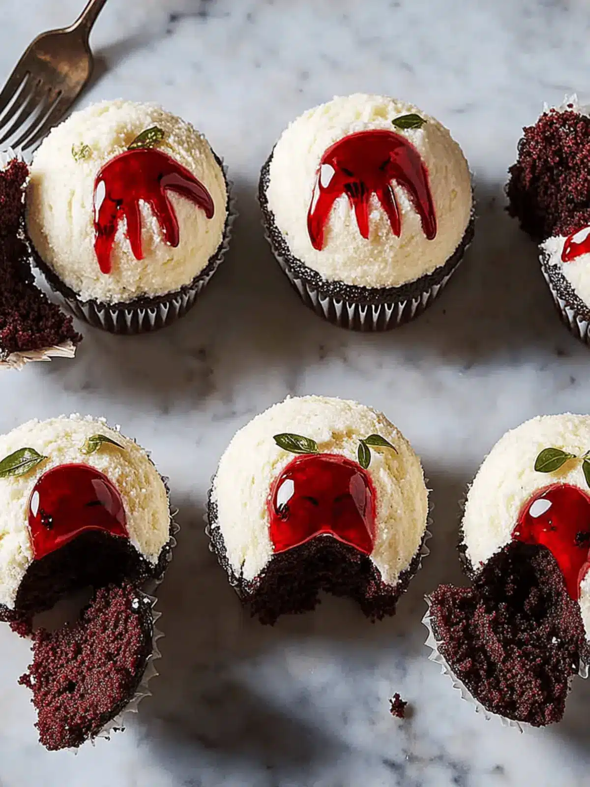 Spooky Vampire Cupcakes with Gooey Blood Filling 4 Vampire Cupcakes