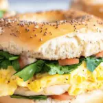 Healthy Breakfast Bagel Sandwich (Perfect for Meal Prep!)