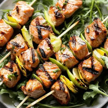 Grilled Salmon Skewers