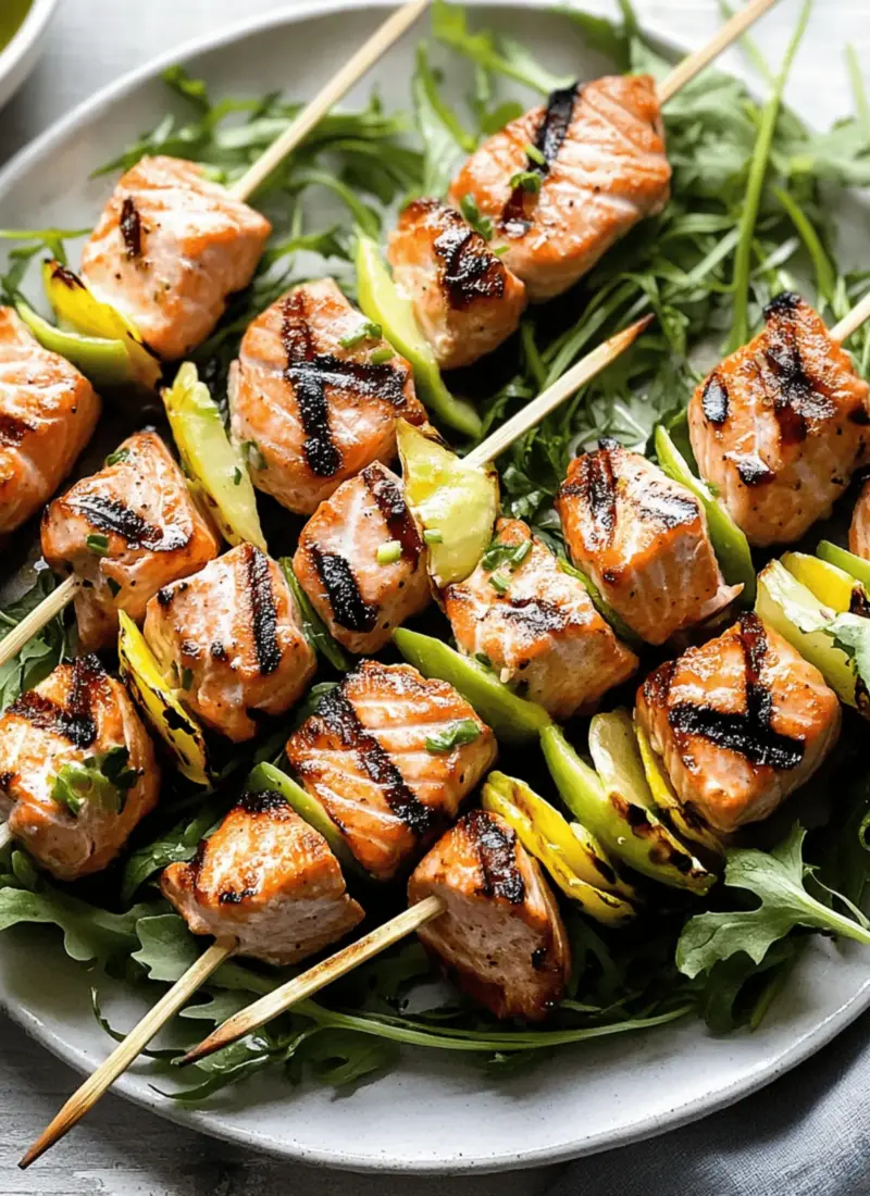 Grilled Salmon Skewers