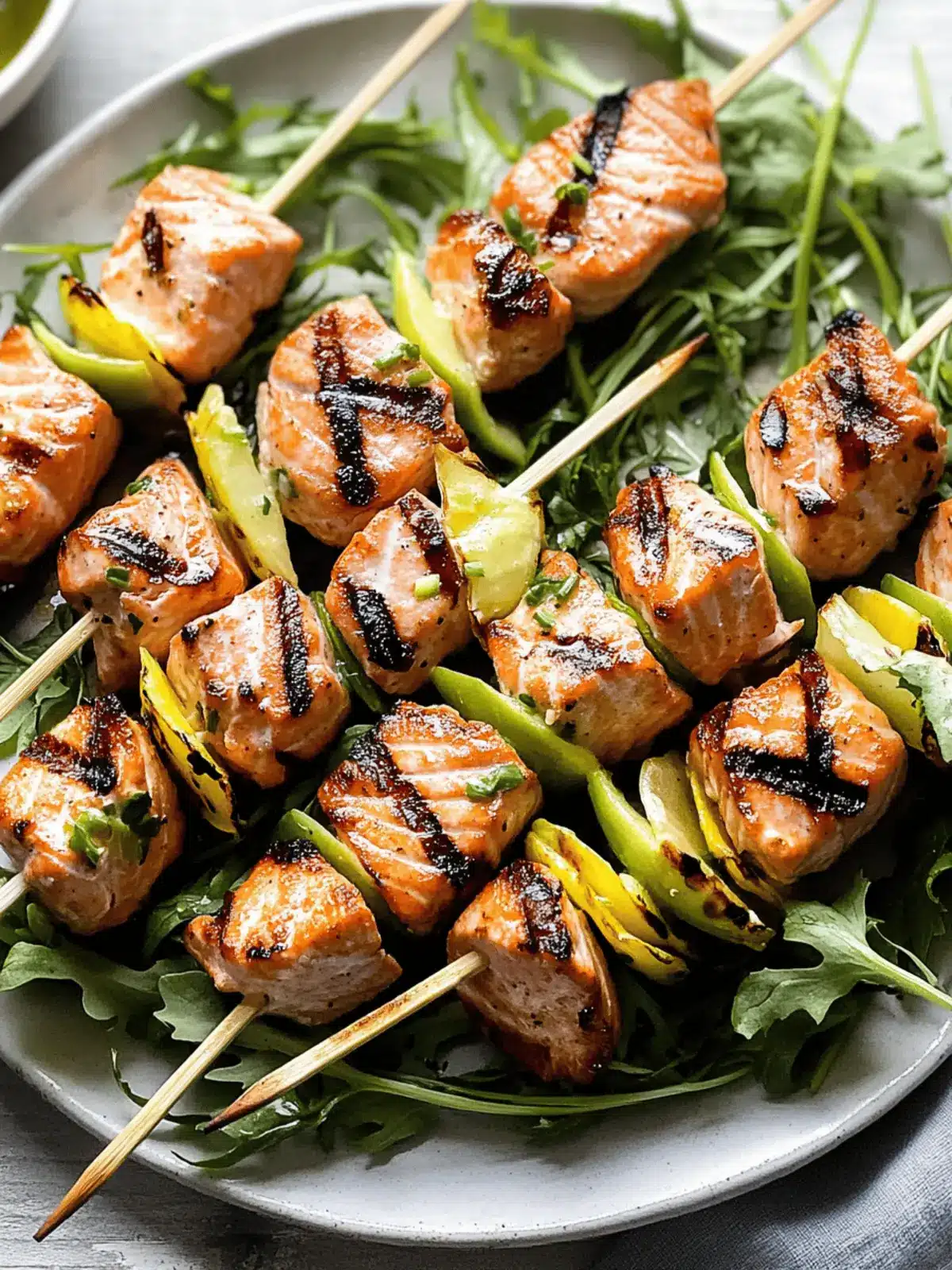Grilled Salmon Skewers