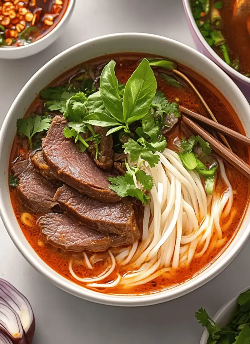 Bun Bo Hue: Dive into Spicy Vietnamese Beef Noodle Bliss 1 Bun Bo Hue (Spicy Vietnamese Beef Noodle Soup)