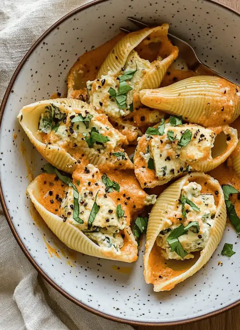 Herby Tofu ‘Ricotta’ Vegan Stuffed Shells