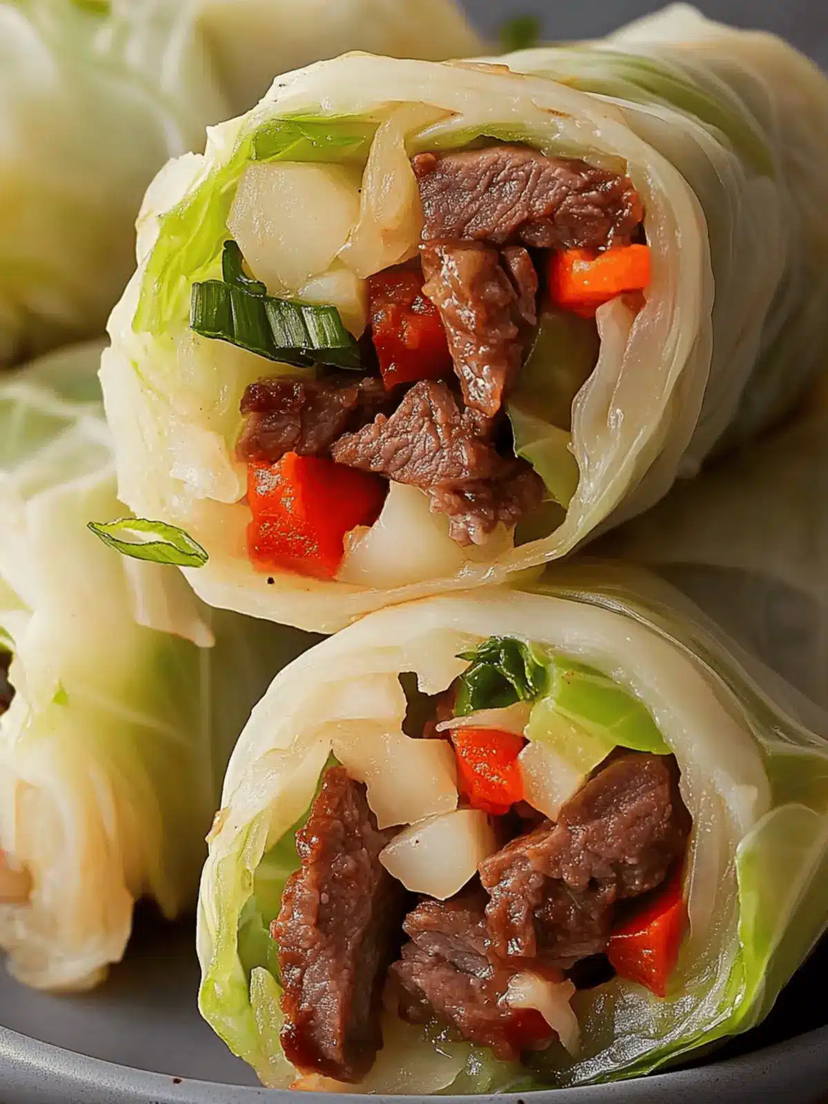 Philly Cheesesteak Cabbage Wraps