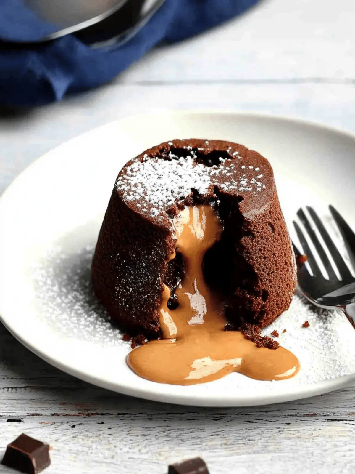 Peanut Butter Chocolate Molten Lava Cake