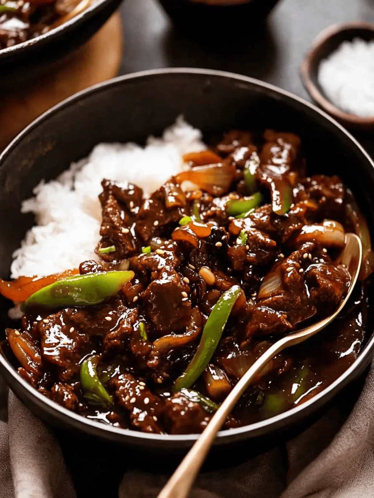 Beef in black bean sauce