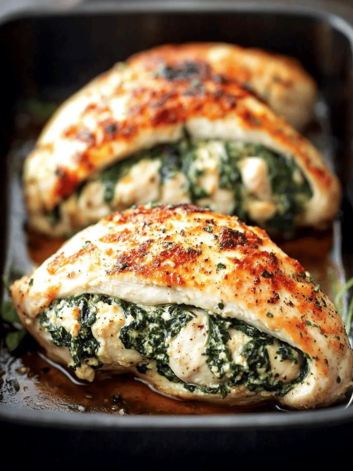 Spinach Stuffed Chicken Breasts