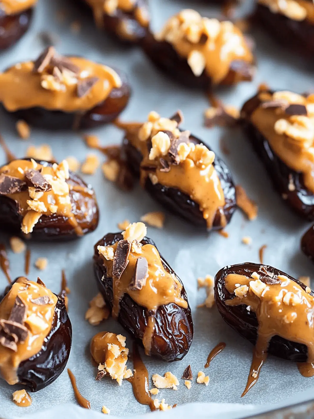 Stuffed Dates with Peanut Butter and Chocolate (Viral Healthy Snickers)