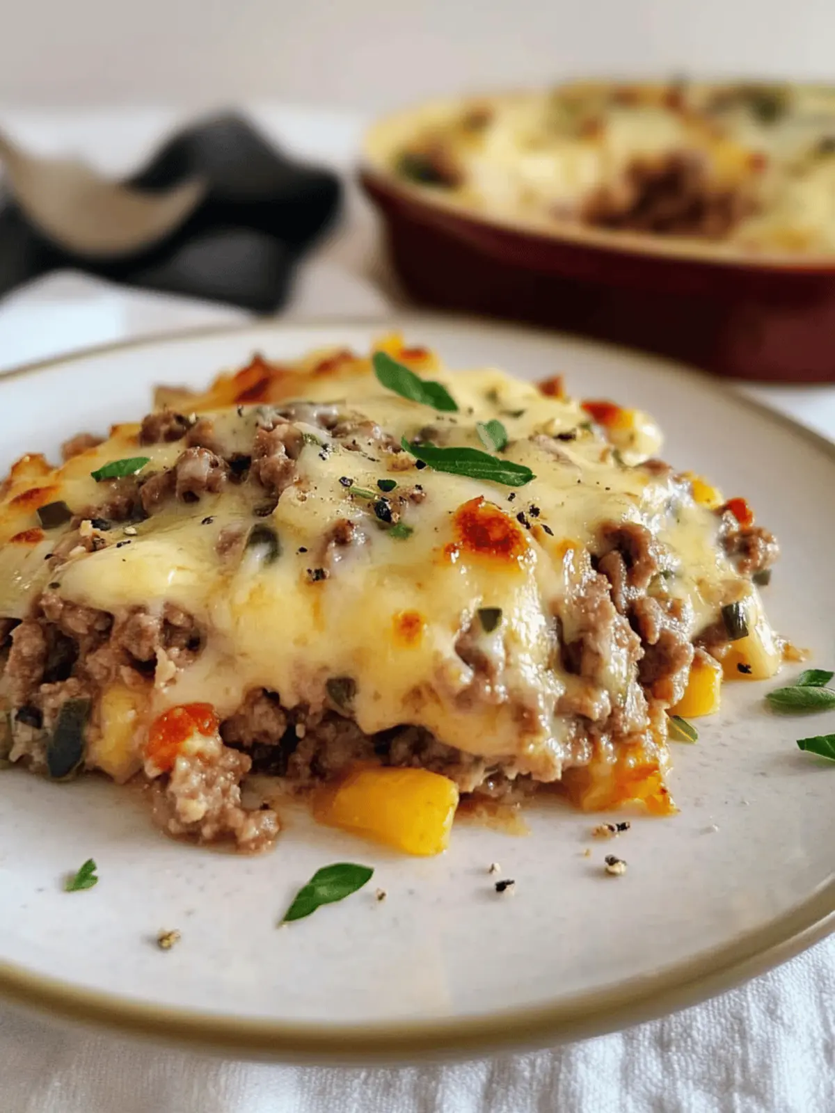 KETO PHILLY CHEESESTEAK CASSEROLE