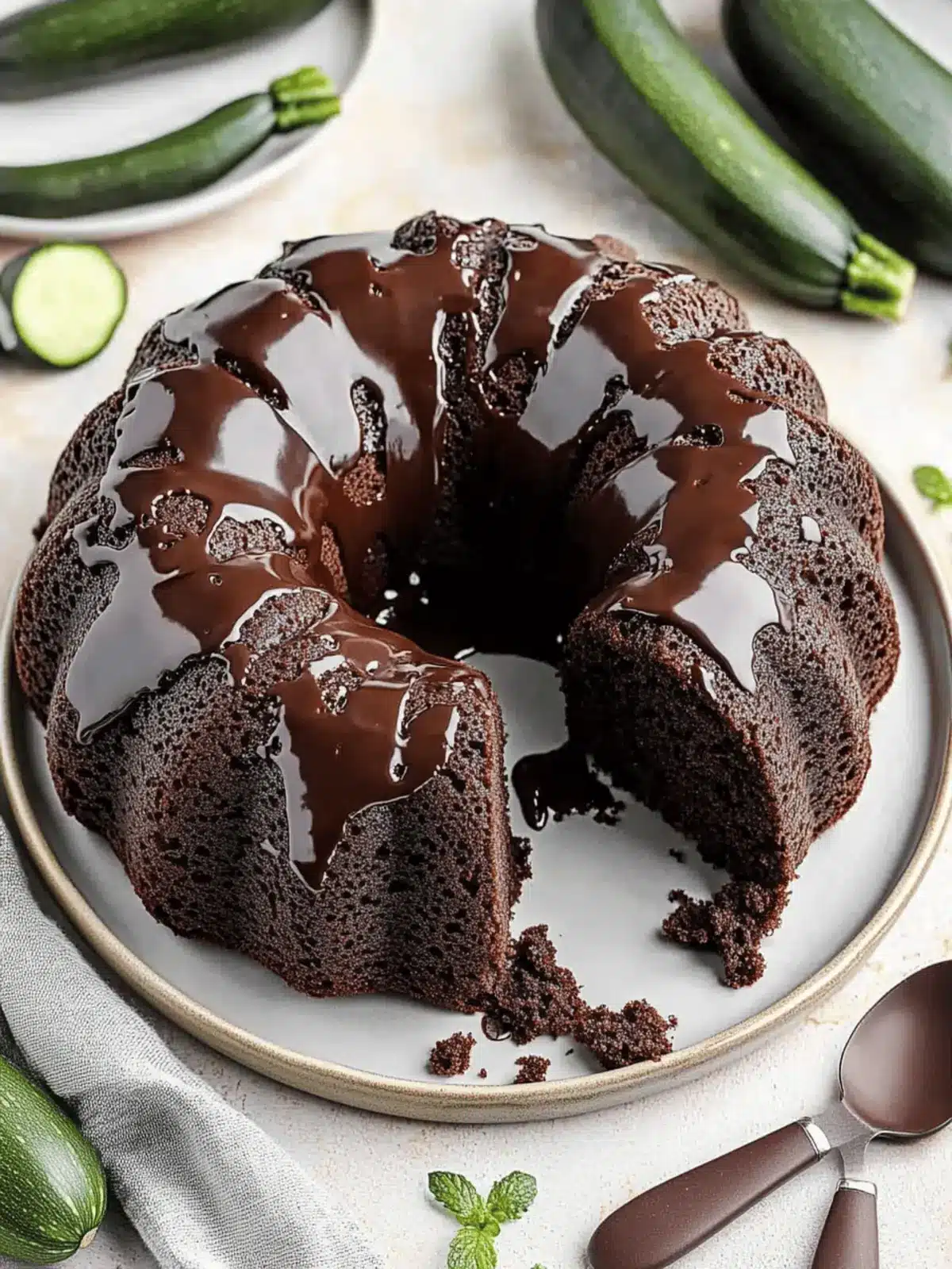 Zucchini Chocolate Bundt Cake