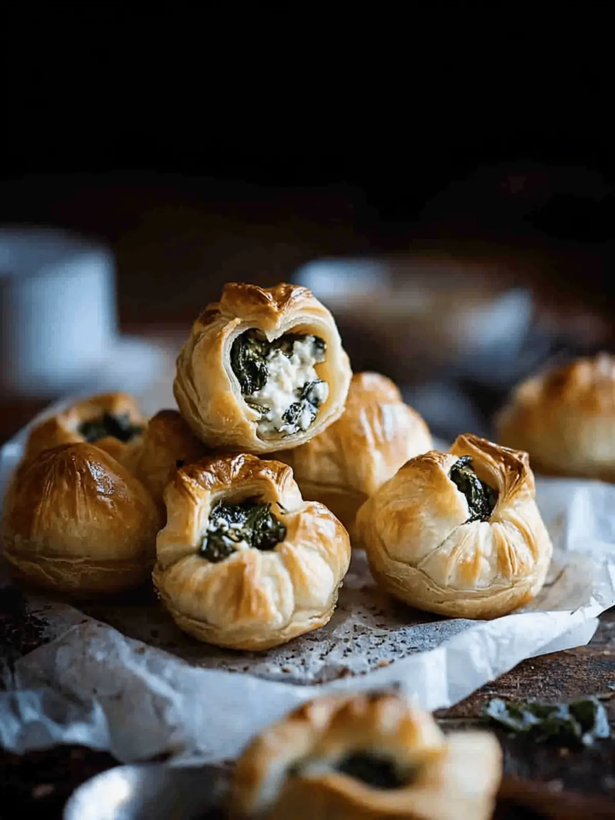 Ricotta and Spinach Puff Pastry Bites