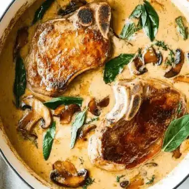Pork Chops With Mushroom Gravy