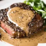 Steak with Creamy Peppercorn Sauce
