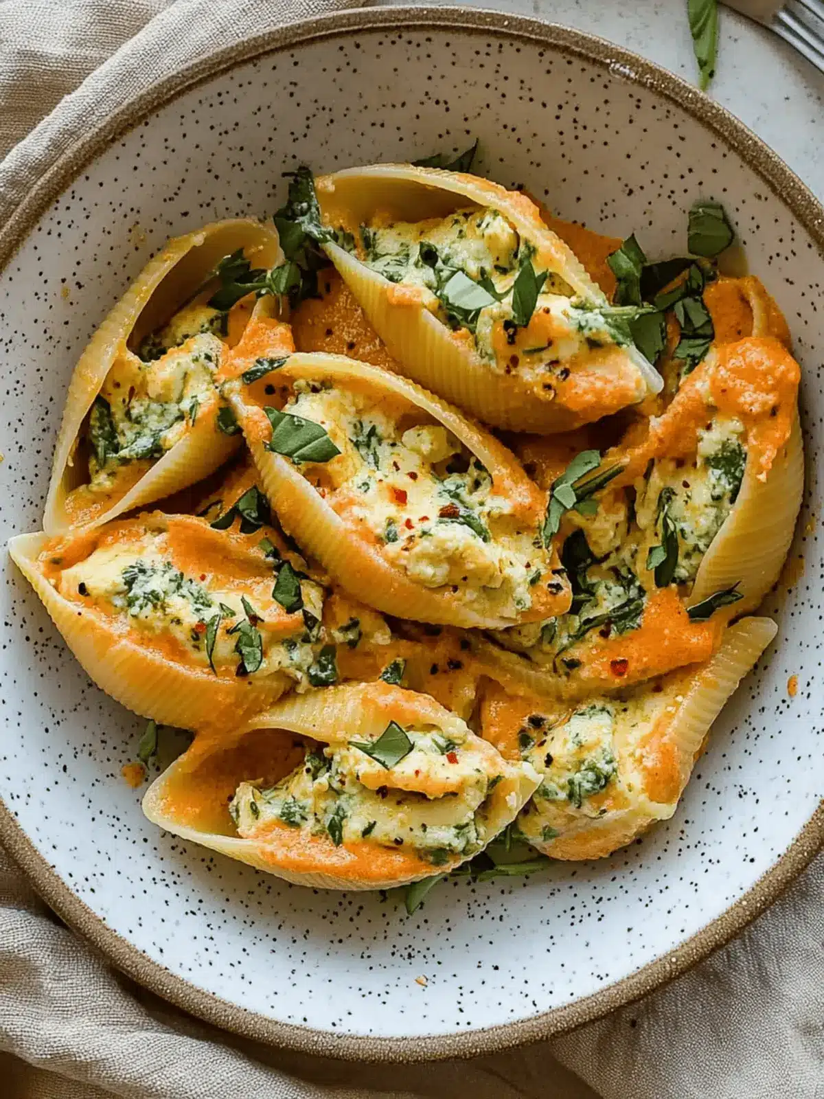 Herby Tofu ‘Ricotta’ Vegan Stuffed Shells