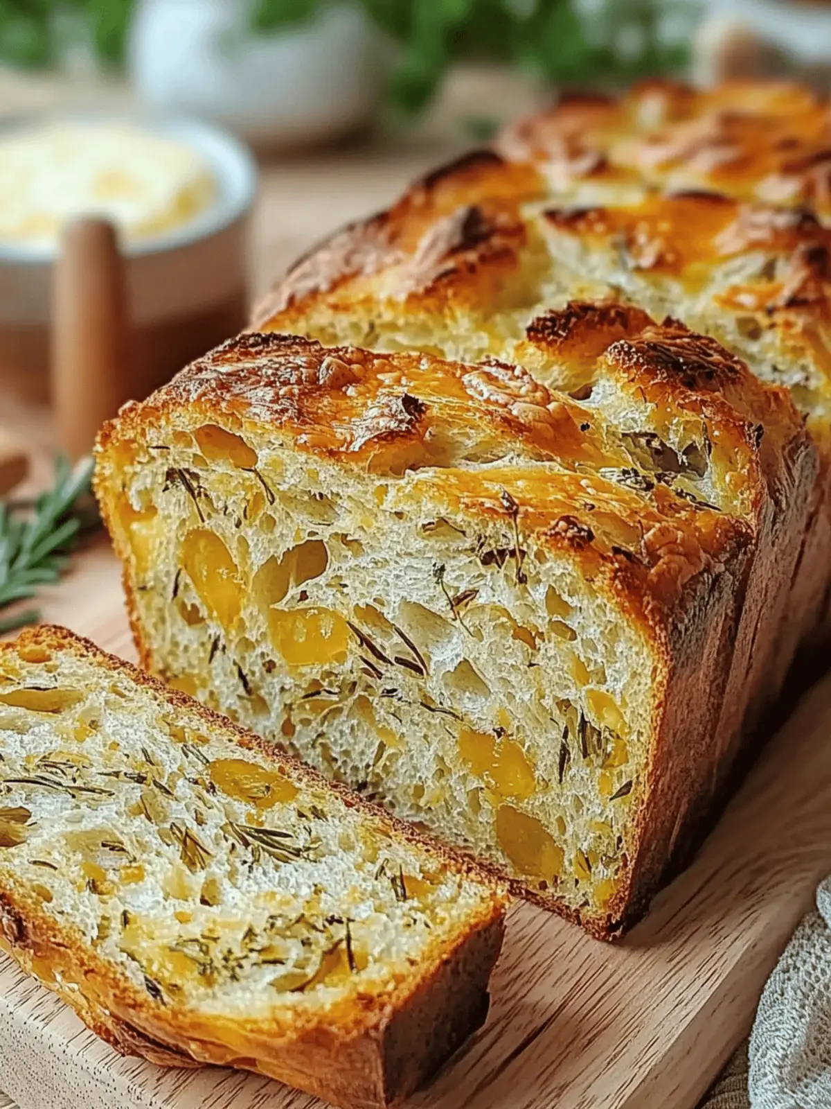 Italian Herbs and Cheese Bread: Homemade Flavorful Perfection