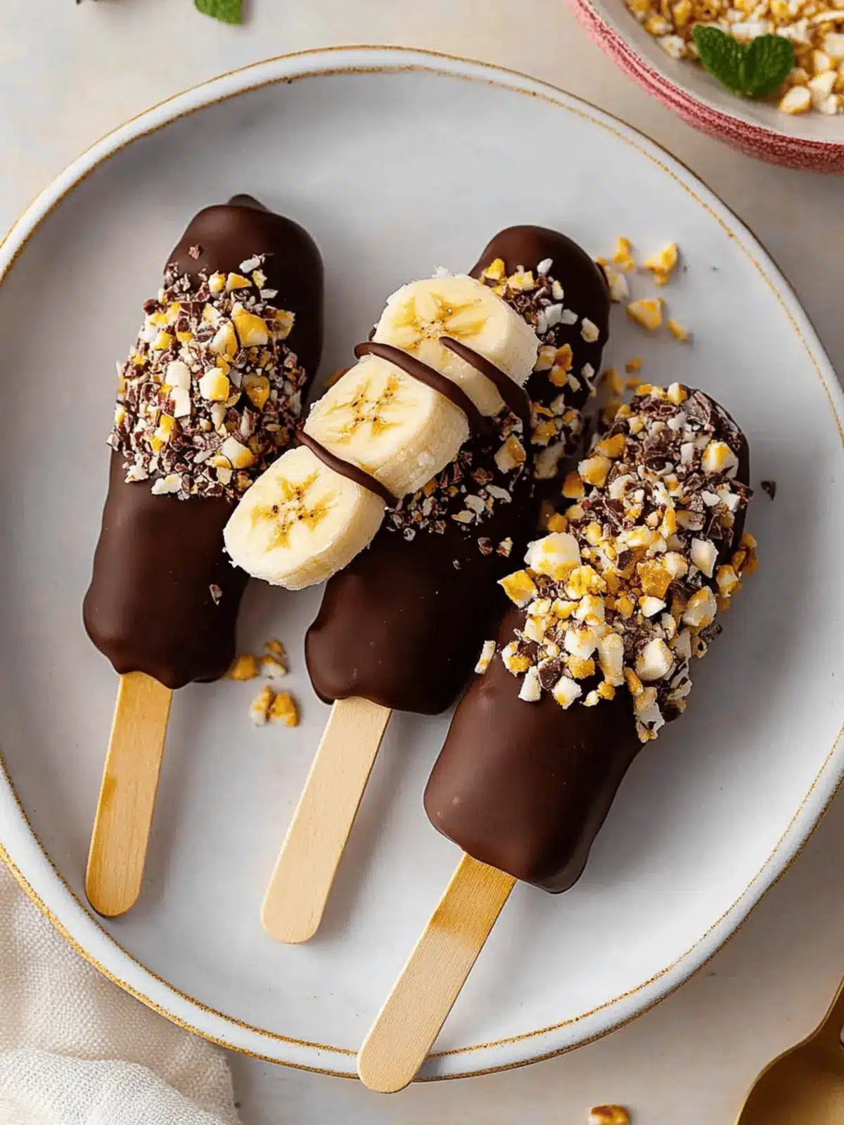 Chocolate Covered Banana Pops