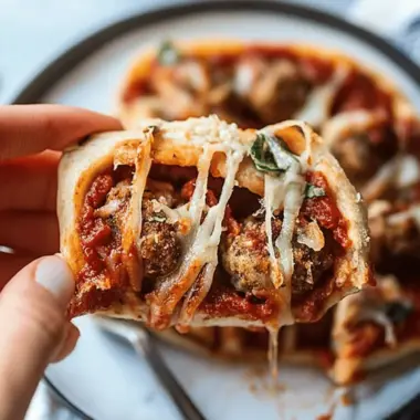 Vegan “Meatball” Pizza Pinwheels