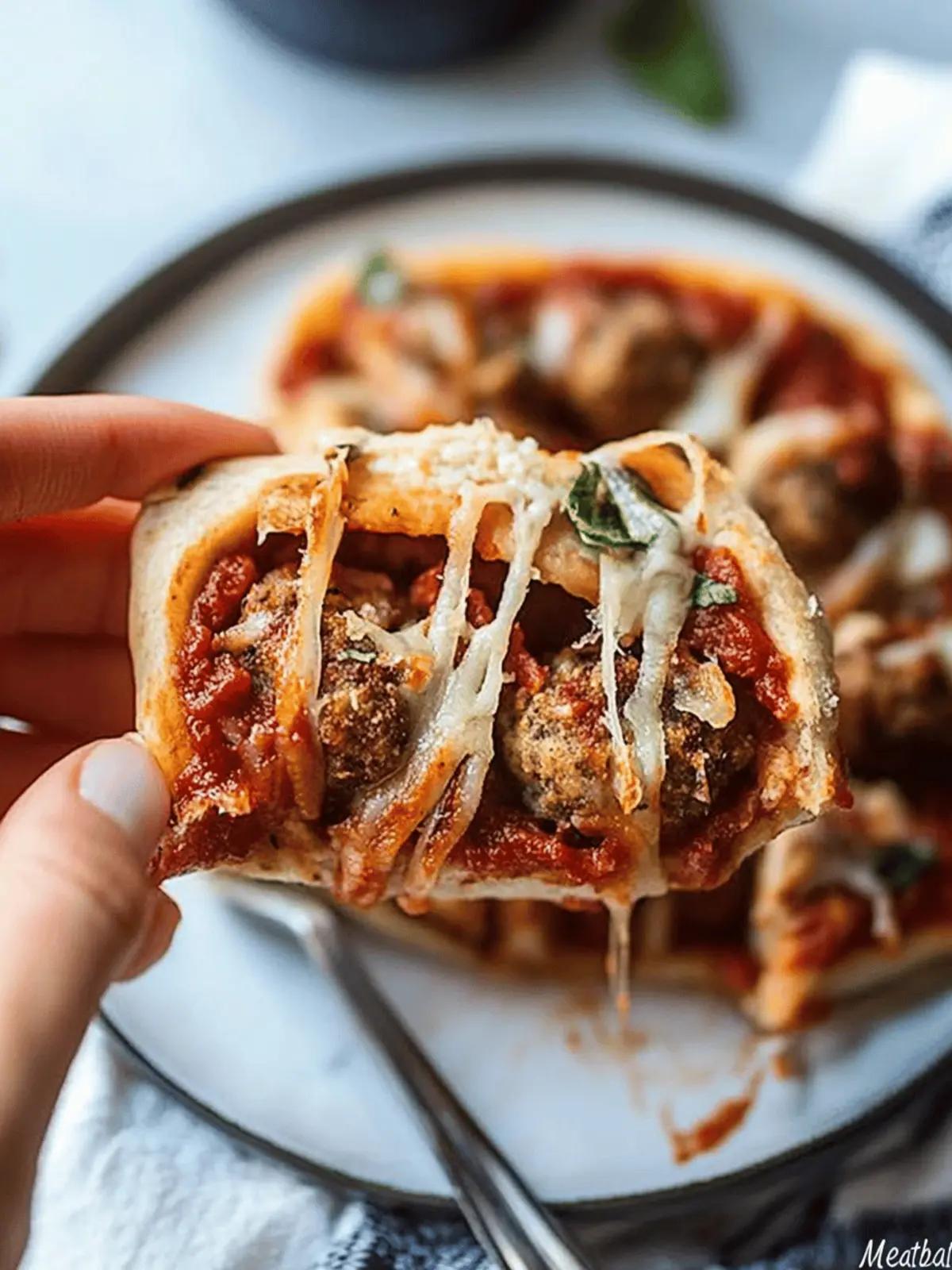 Vegan “Meatball” Pizza Pinwheels