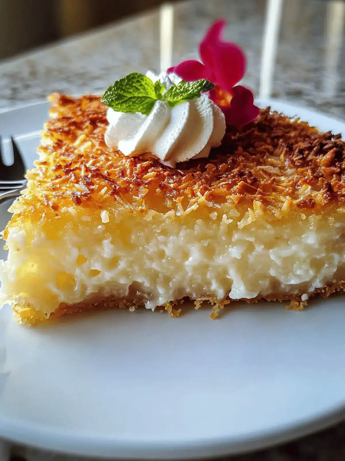 Crustless Coconut Pie