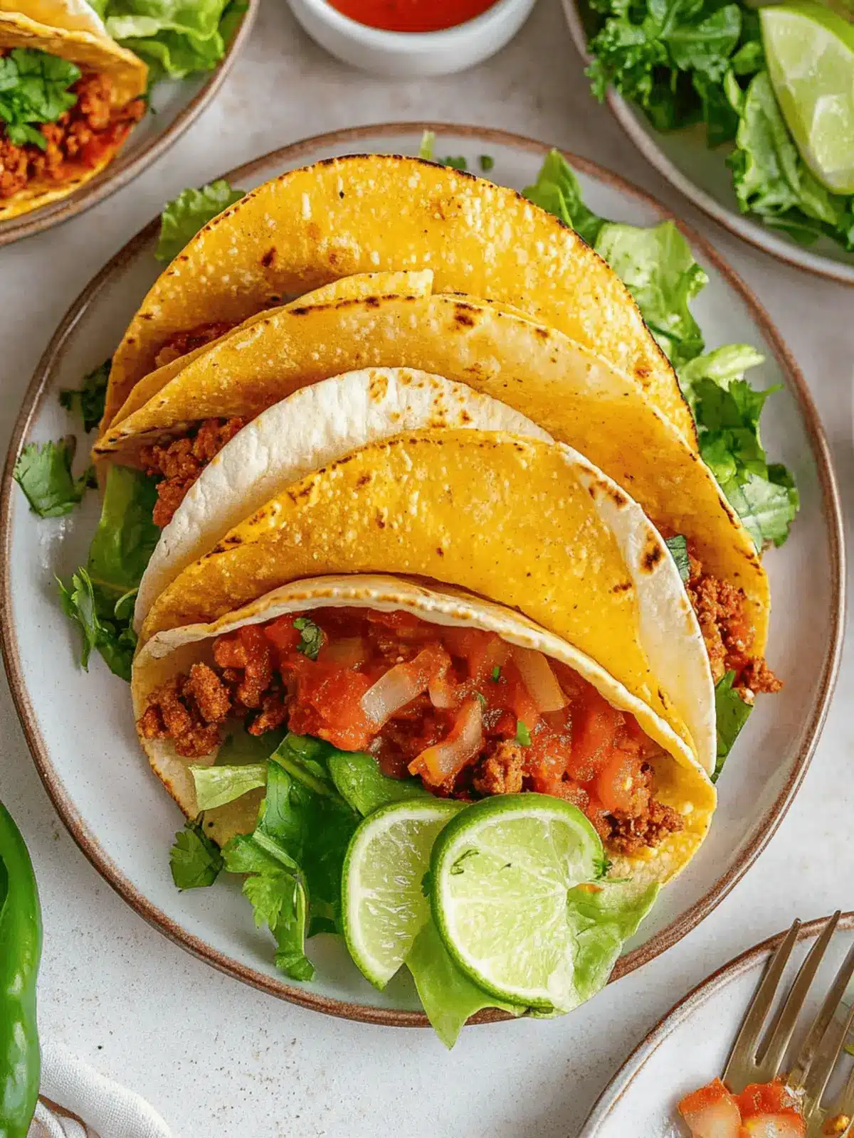Baked Ground Chicken Tacos