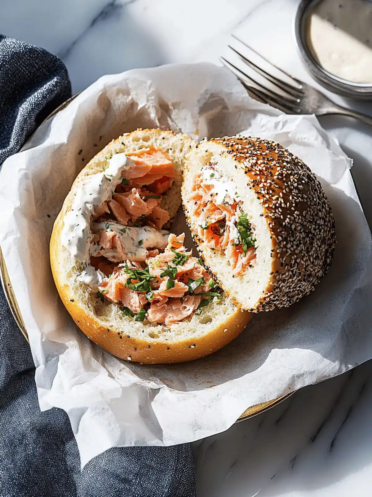 Chopped Salmon Bagel