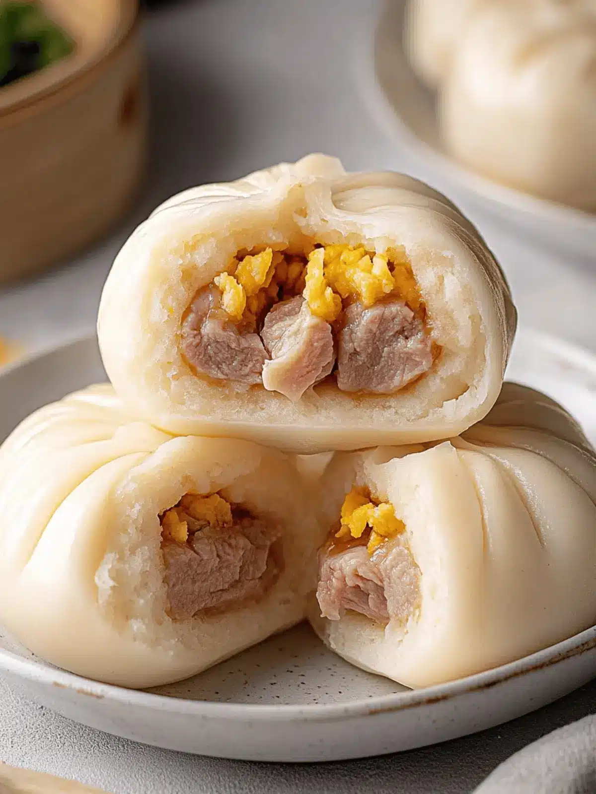 Bánh Bao (Vietnamese Steamed Pork Buns)