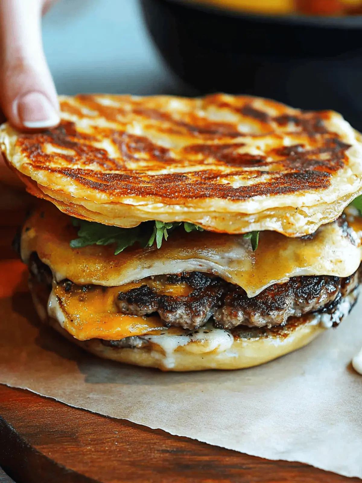 Dubai Paratha Smash Burger: Crispy, Juicy, and Irresistible! 3 Dubai Paratha Smash Burger