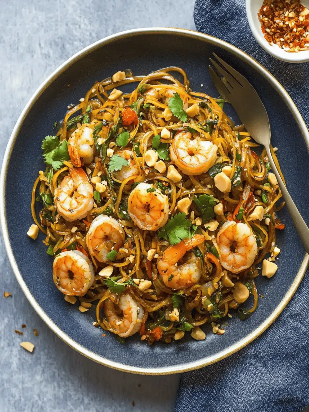 10 Minute Shrimp Zoodle Pad Thai