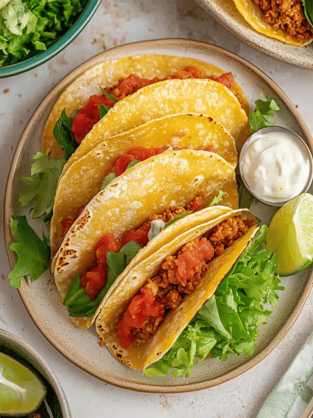 Baked Ground Chicken Tacos