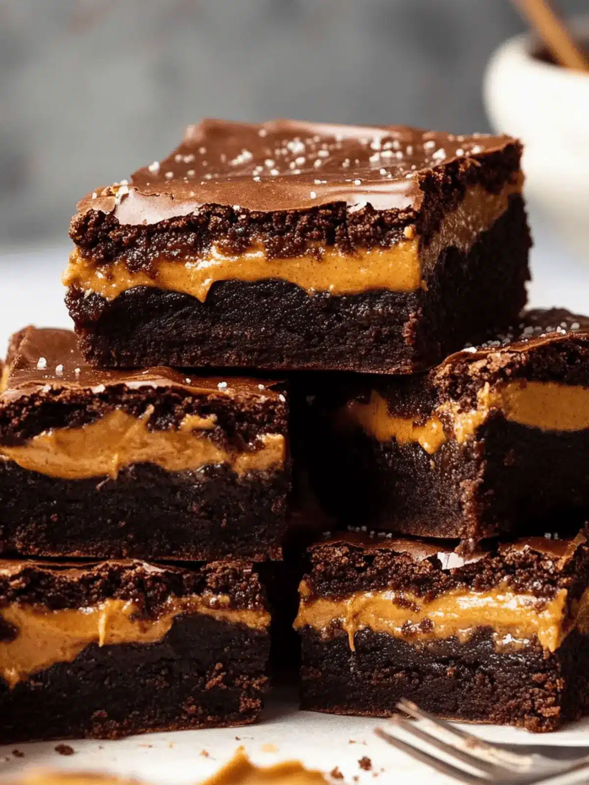 Peanut Butter Stuffed Brownies