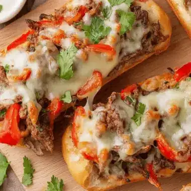 Philly Cheesesteak Cheesy Bread